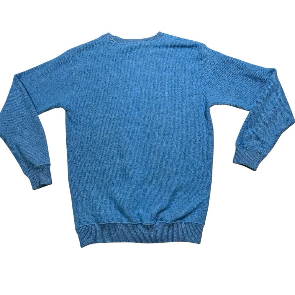 Comfortex Blue Tight-Knit Crew Neck Pullover Sweater Men's Size M Long Sleeve - Picture 3 of 8